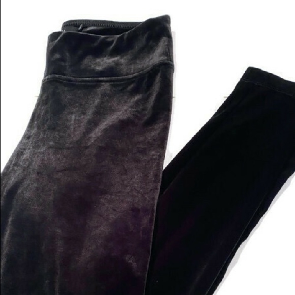 Talula Black Velvet Leggings